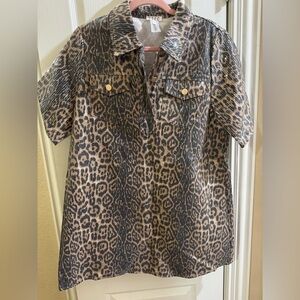 TCEC Sequin Leopard Print Top